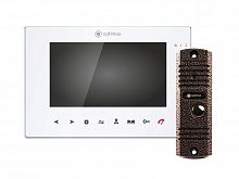 Комплект видеодомофона Optimus VMH-7.1 (w)+ DSH-E1080 (медь)