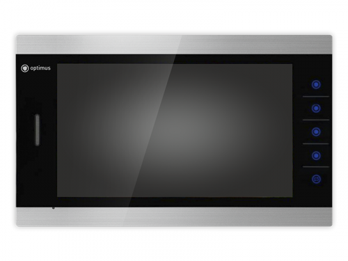 Видеодомофон Optimus VM-10.1 (чёрный+серебро)